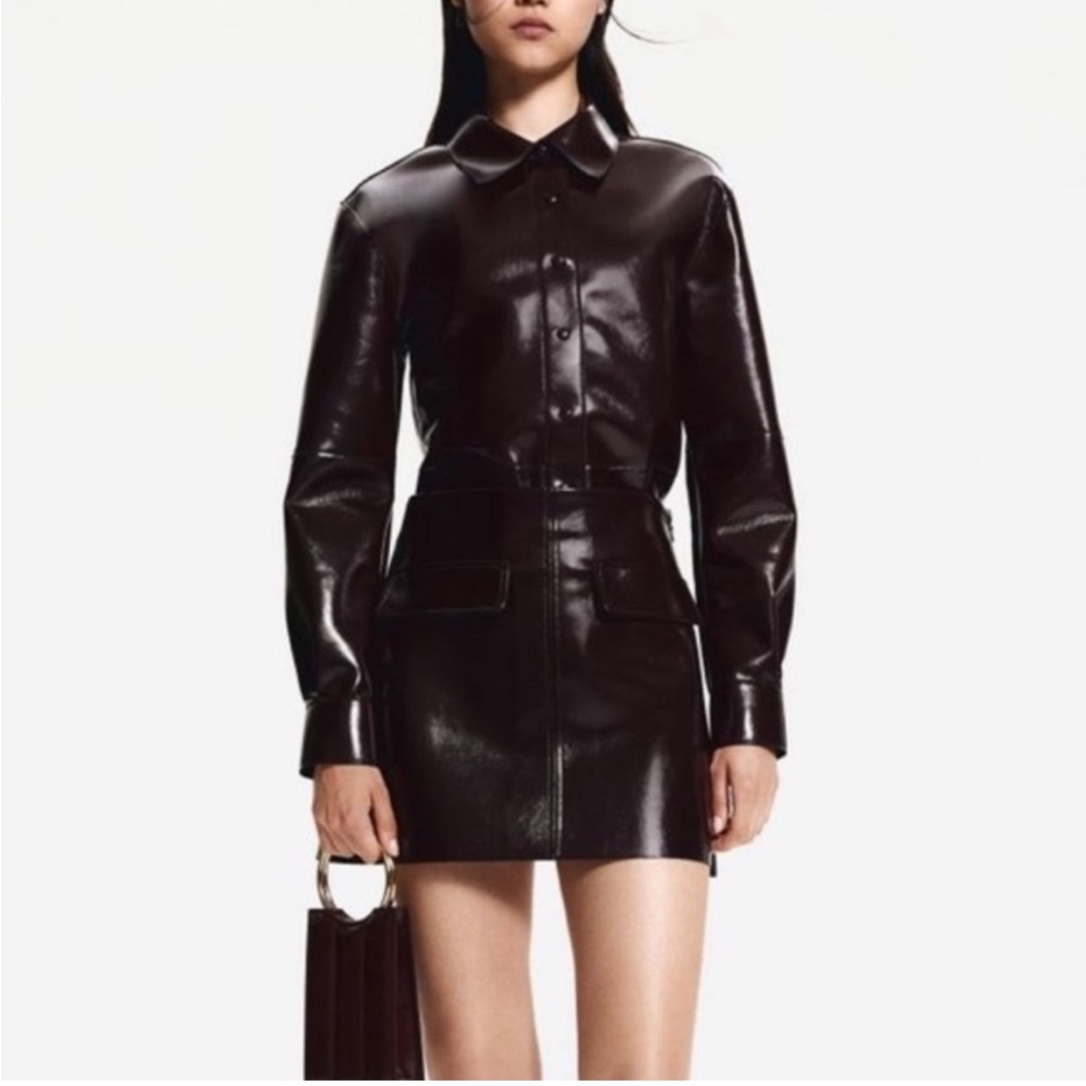 H&M Burgundy Faux Leather Set